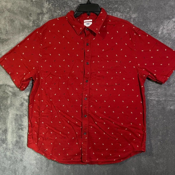 Old Navy Other - old navy mens short slevee dress shirt red xxl